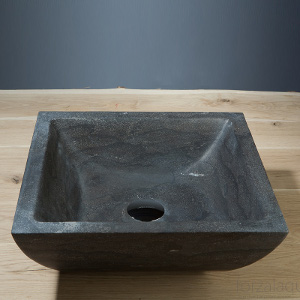 black stone basin
