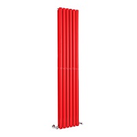 red vertical radiator