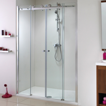 Phoenix Motion Twin Sliding Door Shower Enclosure at Bathroom City