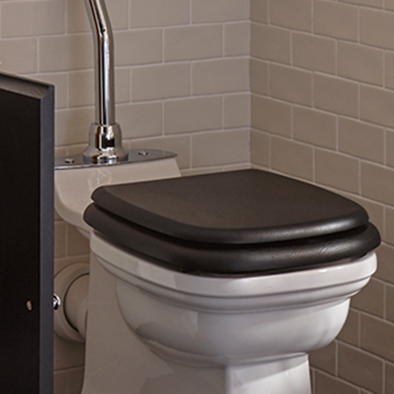 Radcliffe Toilet Seat With Soft Close Hinge And Lift Handle Chrome Ellegant