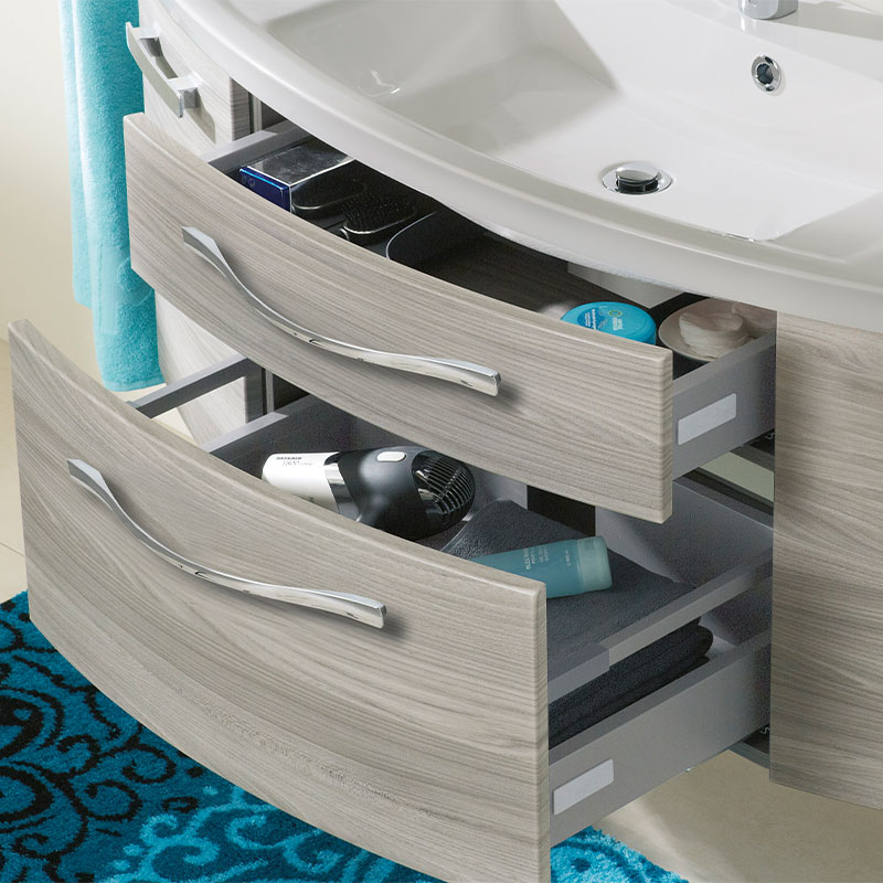 6001 Solitaire Bathroom Vanity Unit 2 Draw 2 Door 1290