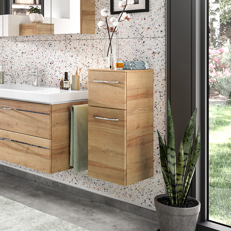 Balto Bathroom Storage Cabinet 1 Drawer 1 Door With Glass Shelf
