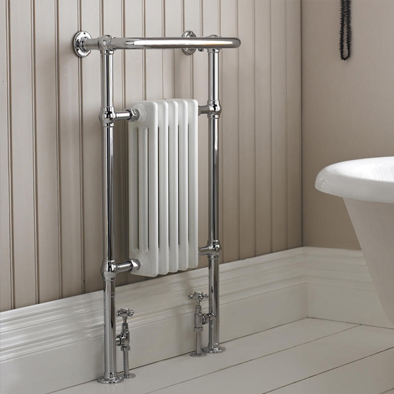 White And Chrome Small Harrow Heated Towel Rail 965X540Mm Buy