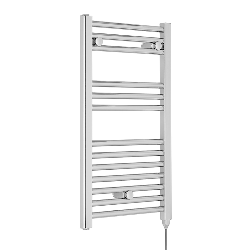 Round Chrome Electric Bathroom Towel Rail Bathroom City