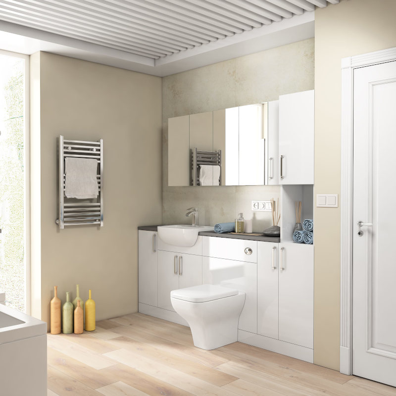 Oliver 2000 Fitted Bathroom Suite with Mirror Cabinet | Buy Online at ...
