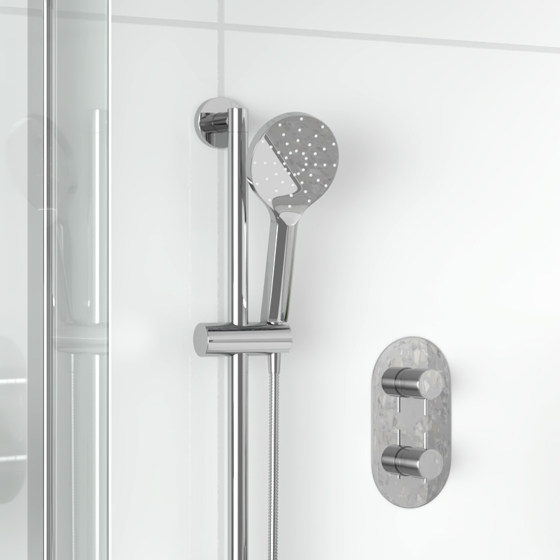 Tweed 2 Outlet Ceiling Shower Set Head Handset Slider Buy Online at