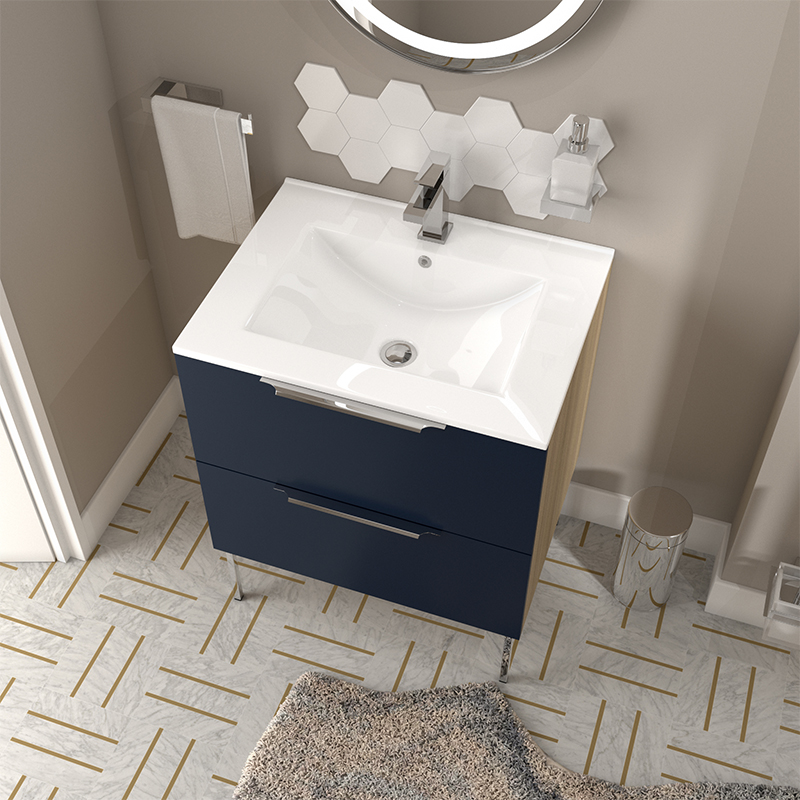 Navy under clearance sink cabinet