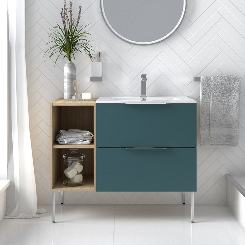 Blue vanity best sale cabinet
