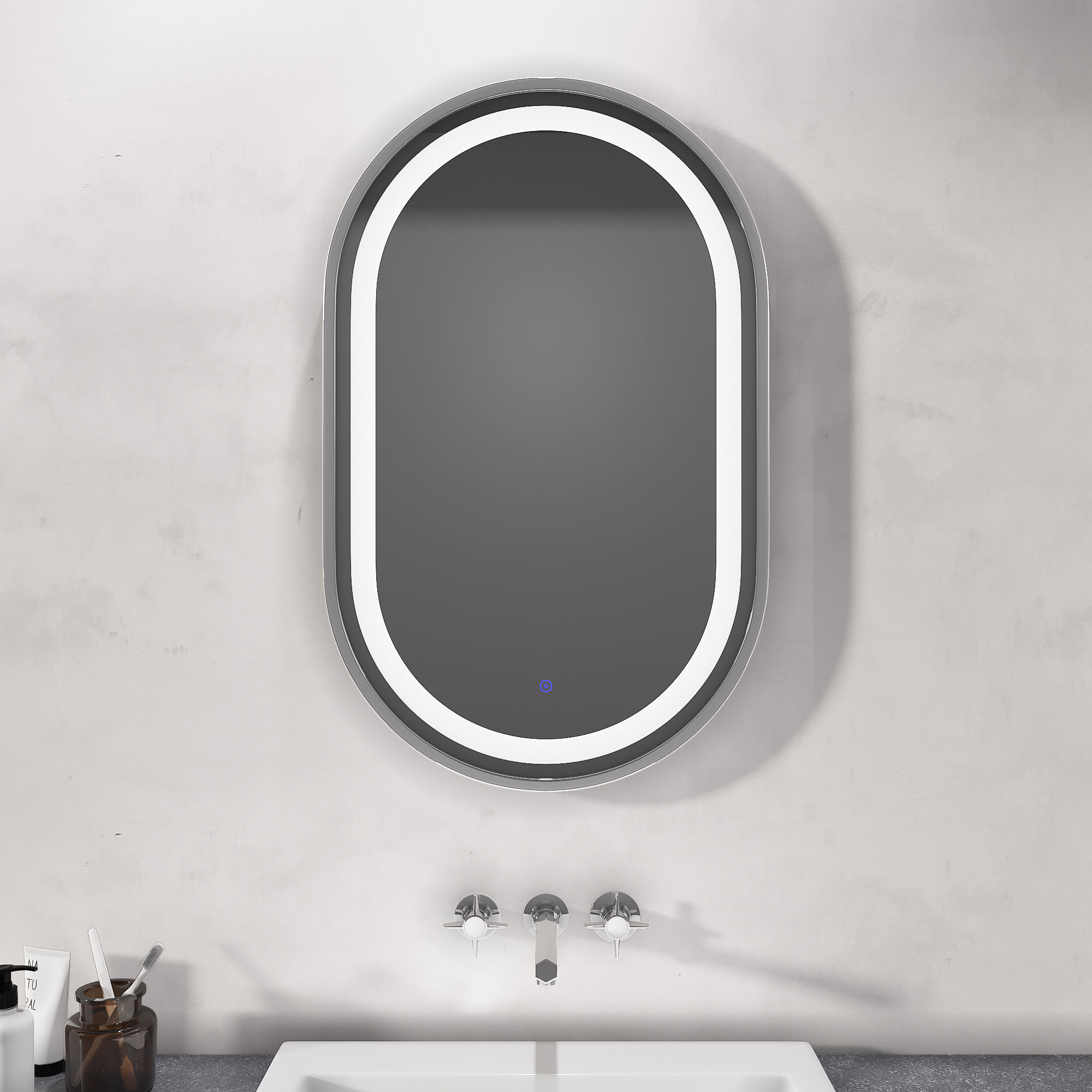 BC Capsule Silver LED Mirror