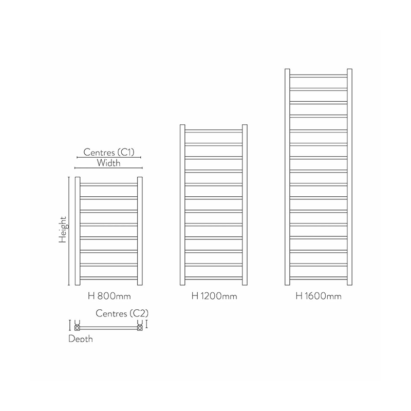 Kadin Chrome Designer Towel Radiator Buy Online at Bathroom City