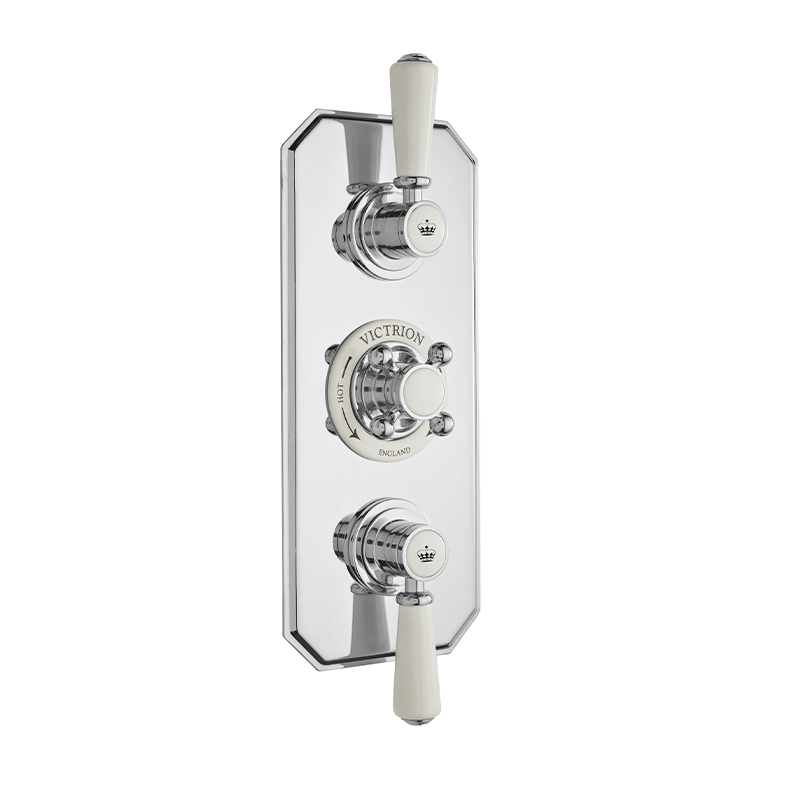 BC Designs victrion chrome concealed shower valve two outlets