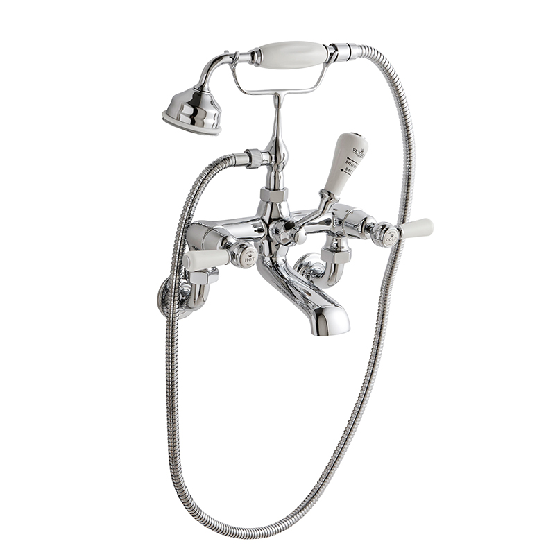 BC Designs victrion chrome lever wall mounted bath shower mixer tap