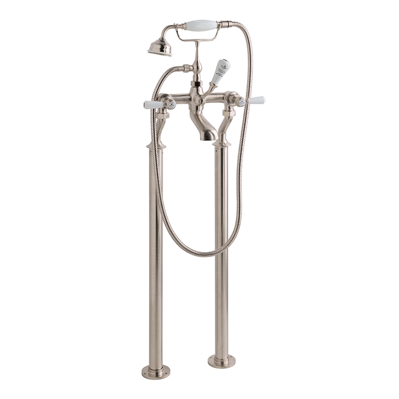 BC Designs victrion brushed nickel lever deck mounted bath shower mixer tap