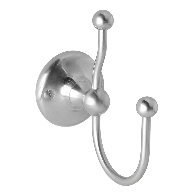 BC Designs Victrion Brushed Chrome Double Robe Hook Bathroom City