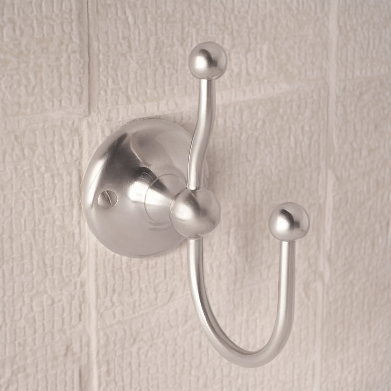 BC Designs victrion brushed nickel double robe hook