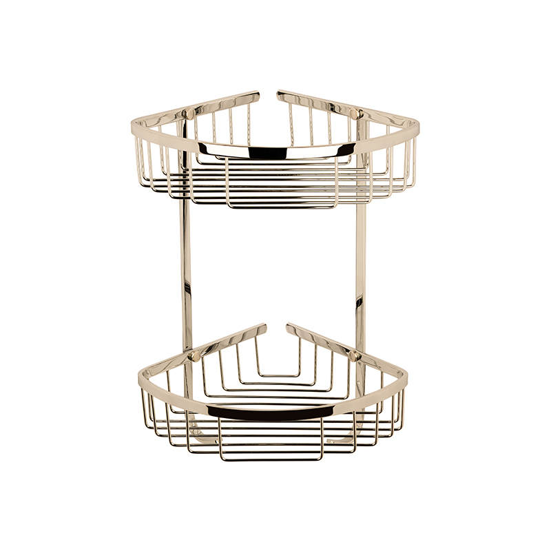 BC Designs victrion gold double corner shower basket