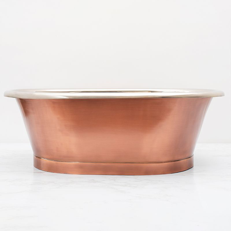 BC Designs Metal 530mm Countertop Basin in Copper & Nickel Buy Online