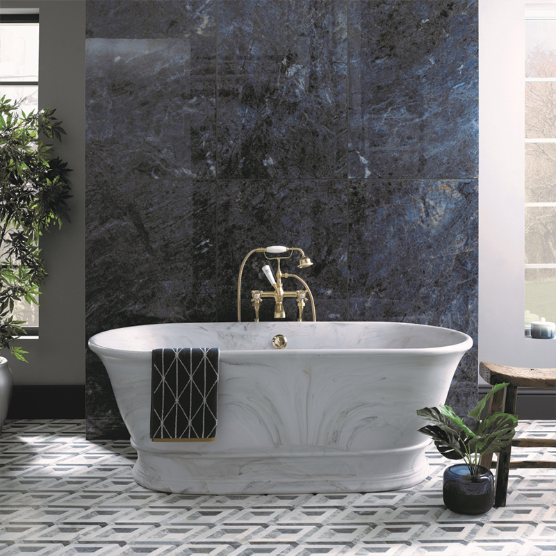 bc designs bampton marble freestanding bath 1555 x 740mm