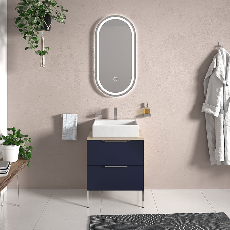 Alani 600 Navy Blue Vanity Unit with 500mm Basin Buy Online at