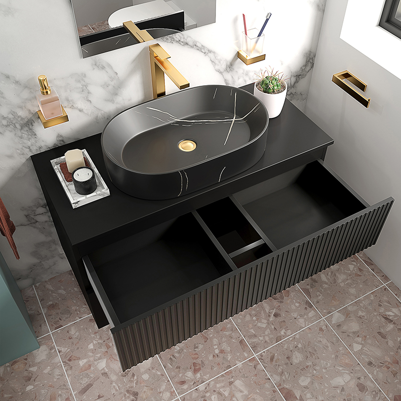 Modern black 2025 bathroom vanity