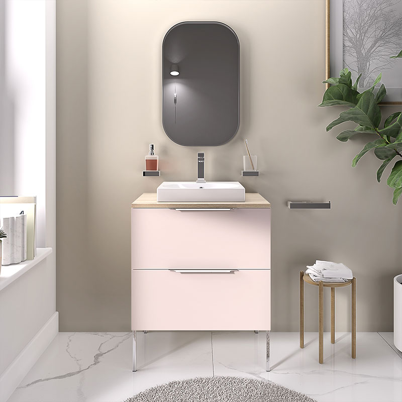 alani 600 sand pink vanity square sink