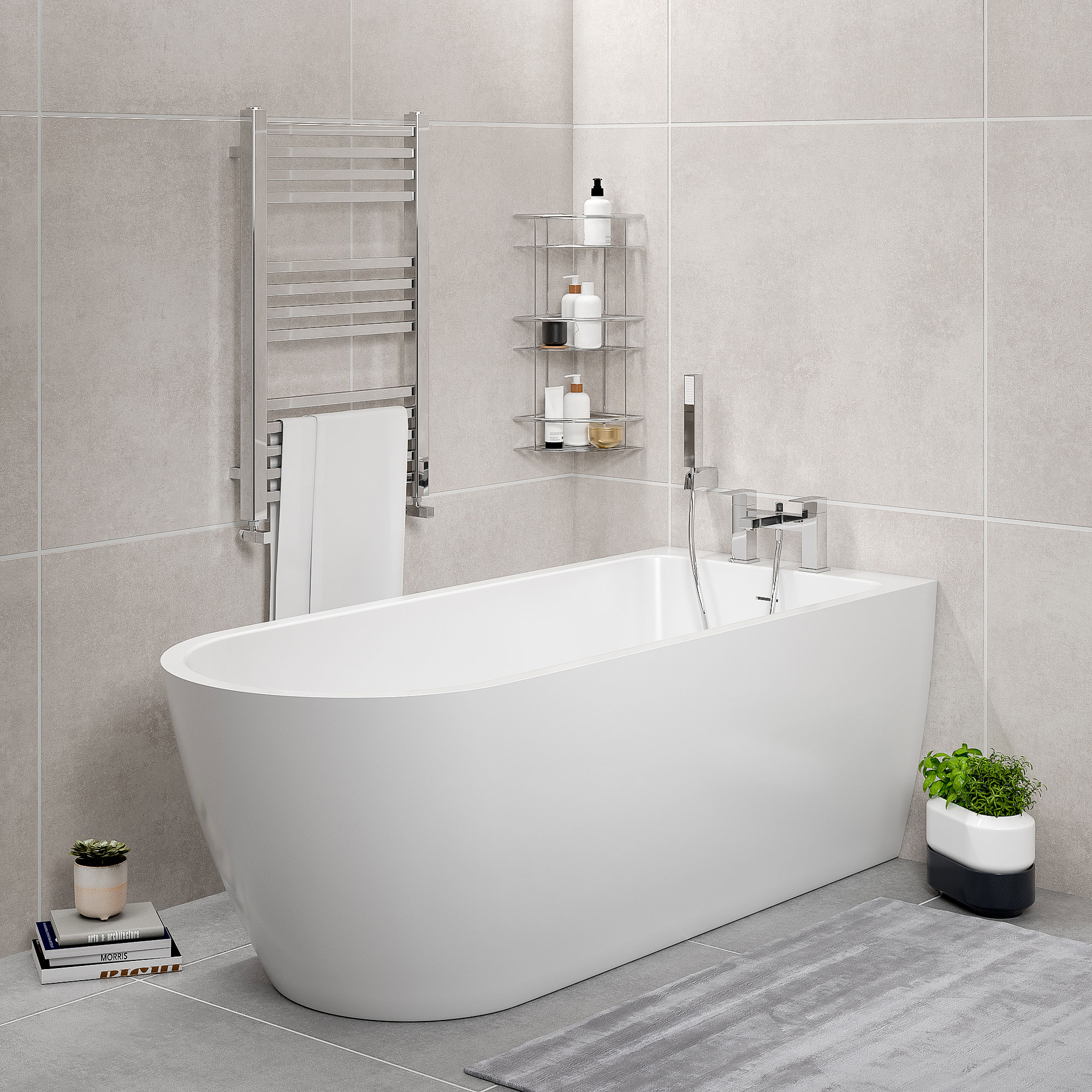 granada back to wall bath 1630 x 700mm