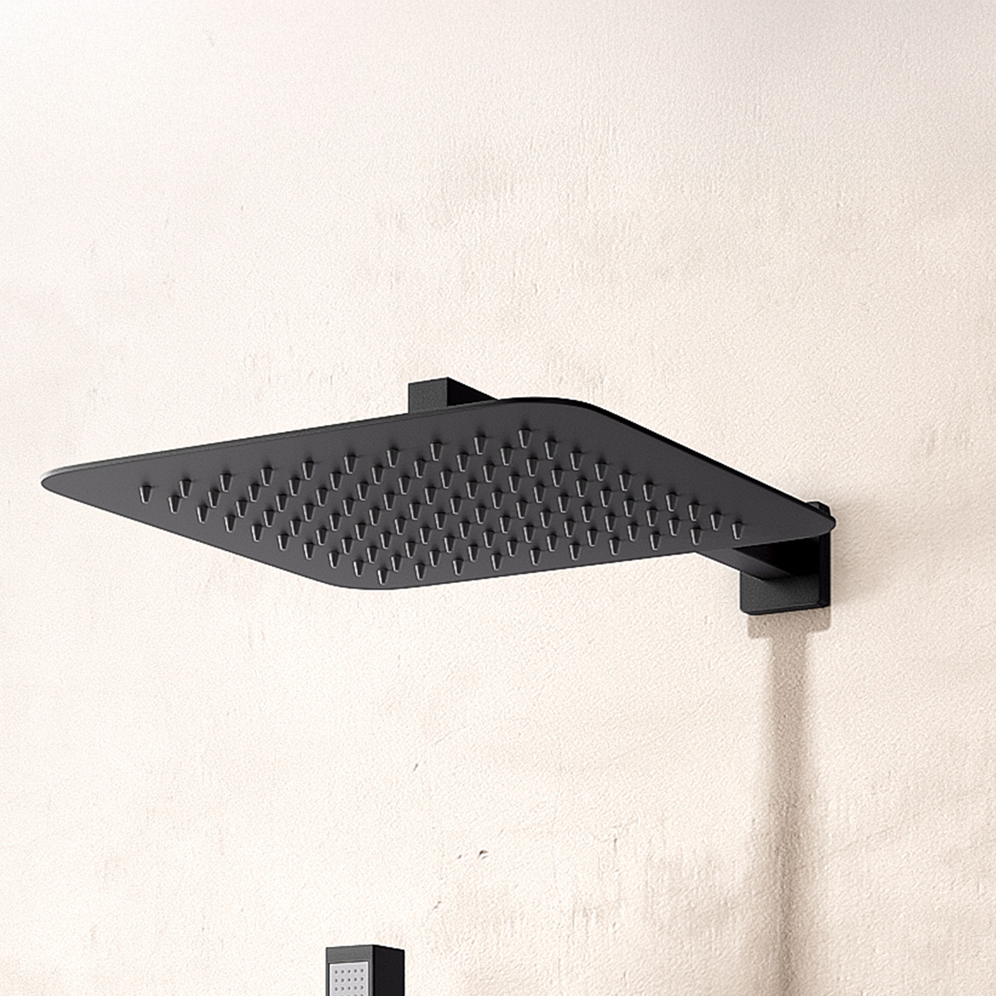 Ribble Square Chrome Shower Head Wall