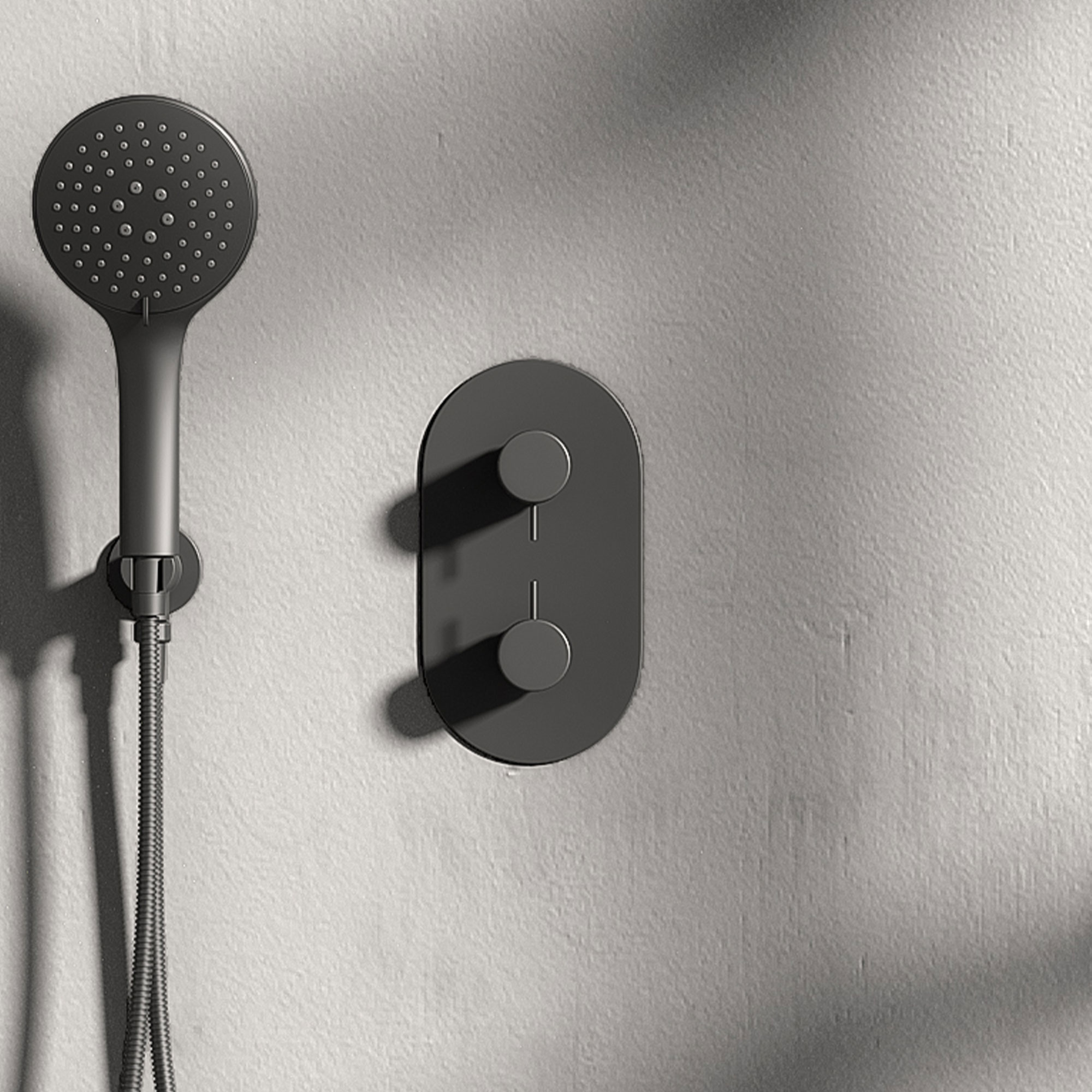 Tweed Round Chrome Thermostatic Shower Valve Dual