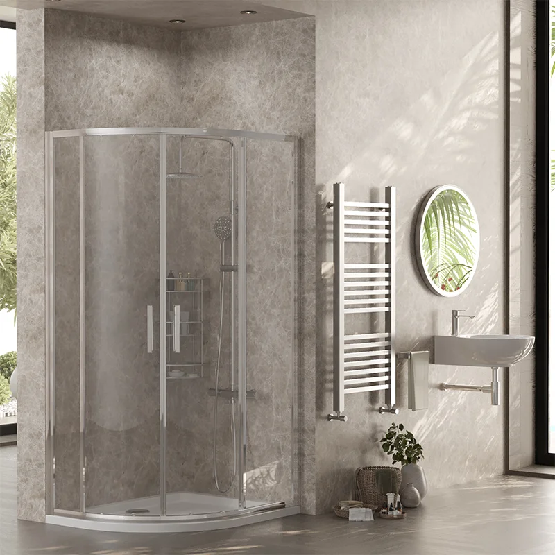 Radiant Deluxe Offset Quadrant 1000 x 800mm Shower Enclosure (Chrome Profiles, 1900mm Height) 2