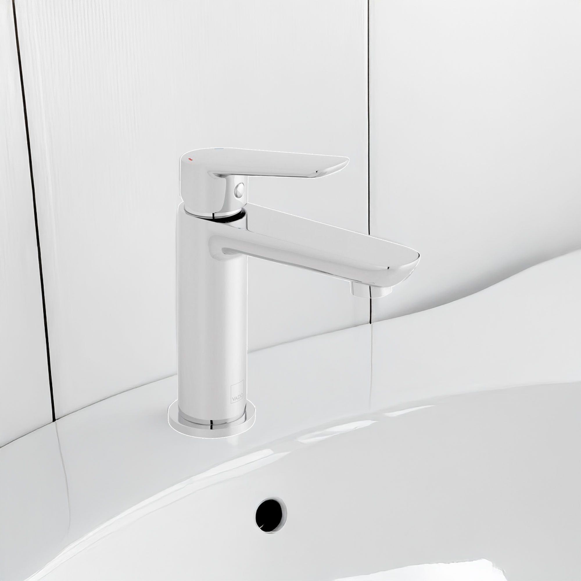 Photon Mini Mono Basin Mixer Smooth Bodied Single Lever Deck Mounted Waste Optional