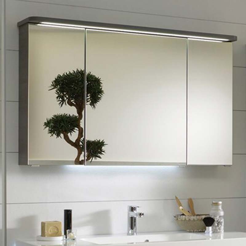 Vanity mirror with top storage