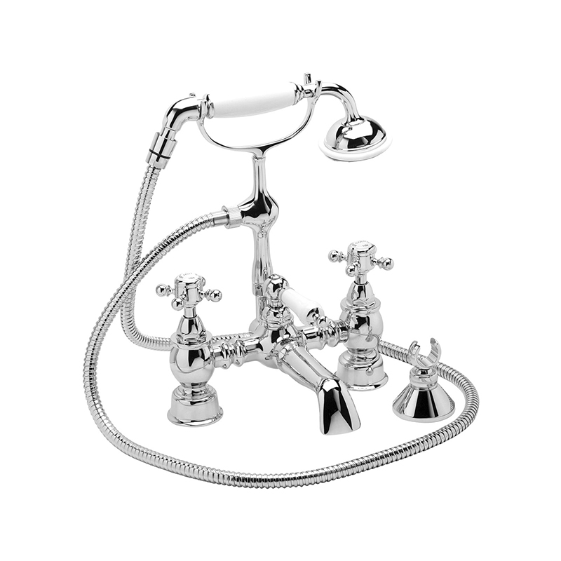 Hartlebury Deck Bath Shower Mixer Chrome Bathroom City