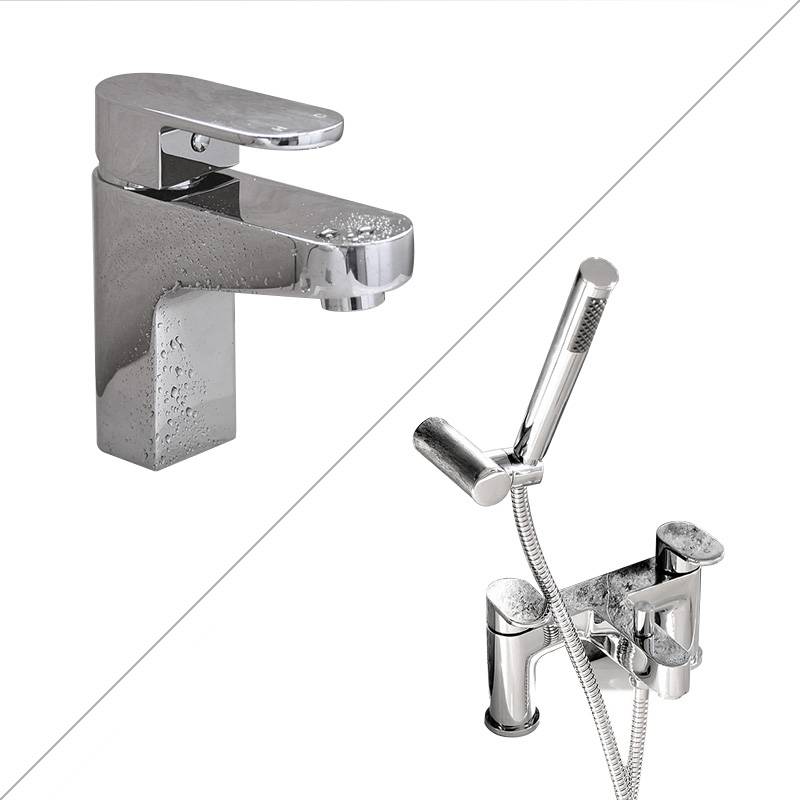 Virgo Basin Mono Mixer + Bath Shower Tap