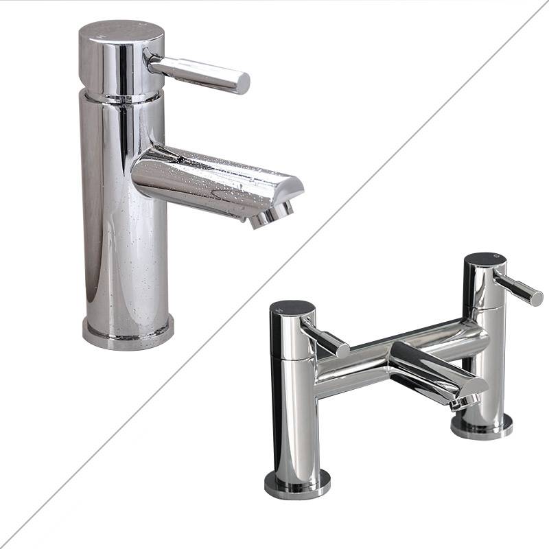 Ark Basin Mono Mixer (with Waste) + Bath Tap (No Waste)