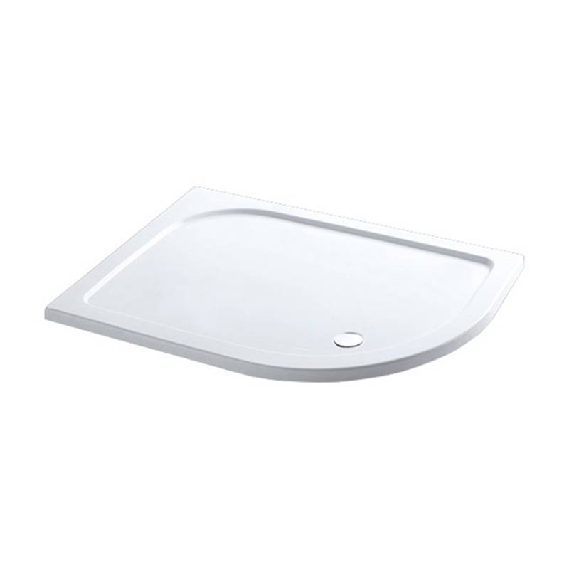 Volente 1300 x 760 LH offset Quad ABS stone resin White