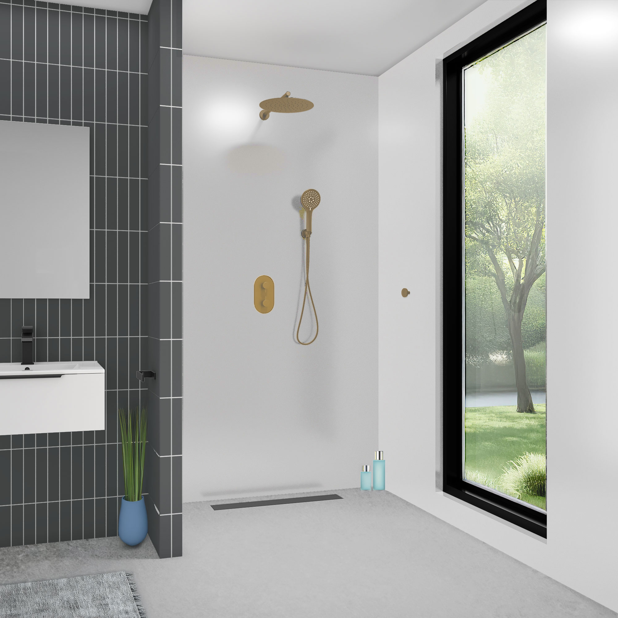 Mirror gloss hydropanel 1200mm White