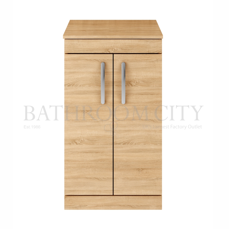 500 Vanity With Worktop Natural Oak
