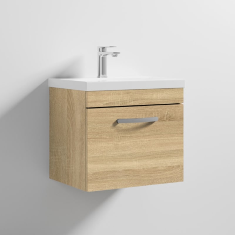 (IN STOCK) 500 Vanity With Basin A Natural Oak