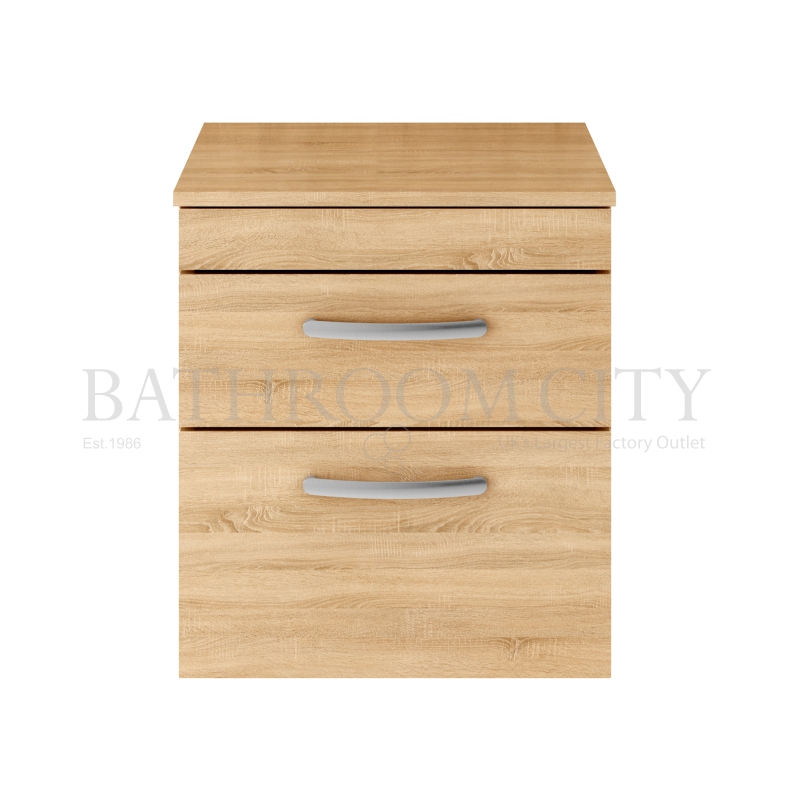 500 Vanity With Worktop Natural Oak