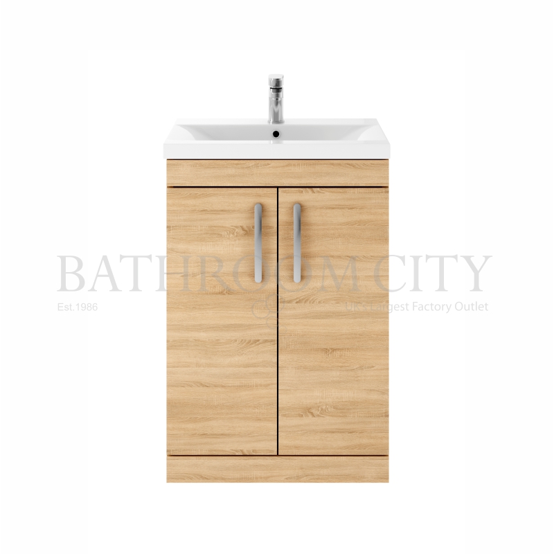 600 Vanity With Basin A Natural Oak