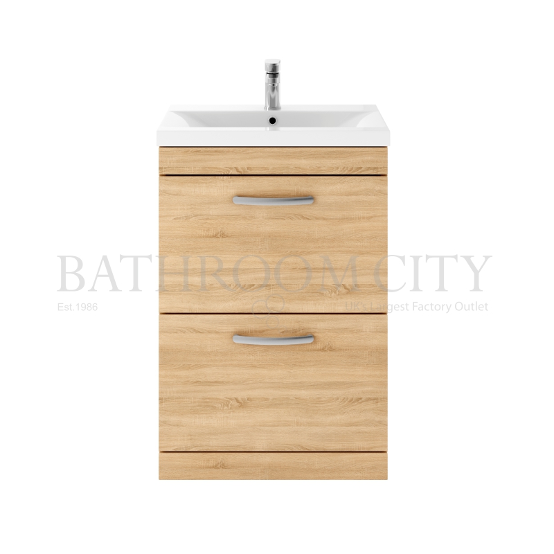 600 Vanity With Basin A Natural Oak