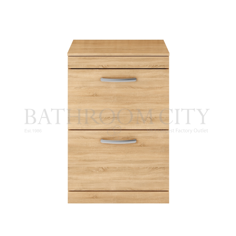 600 Vanity With Worktop Natural Oak