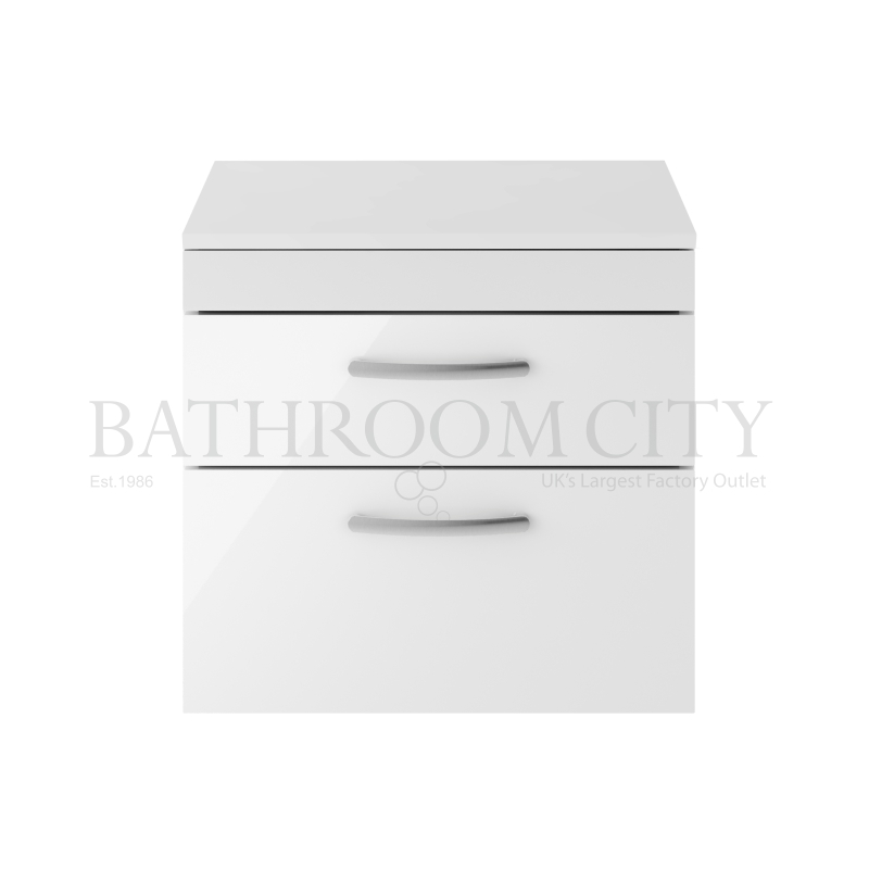 600 Vanity With Worktop White