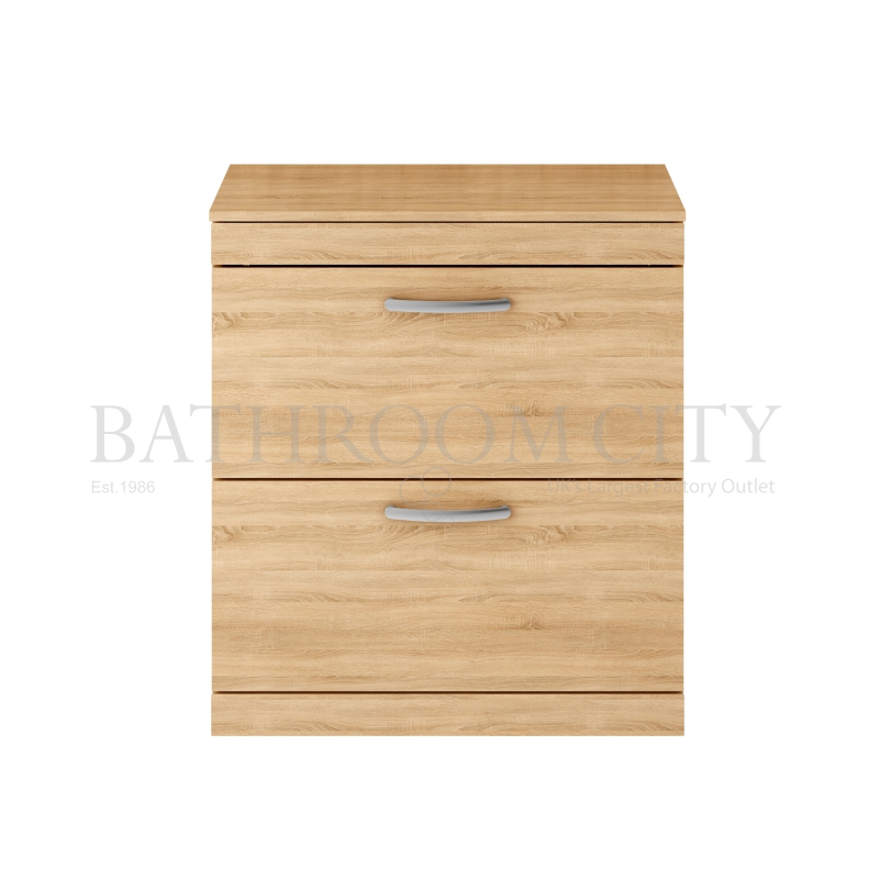 800 Vanity With Worktop Natural Oak