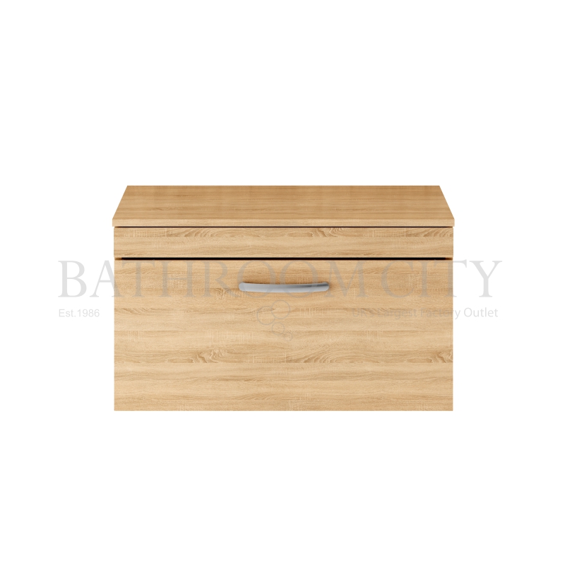 800 Vanity With Worktop Natural Oak