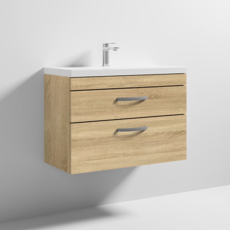 800 Vanity With Basin A Natural Oak