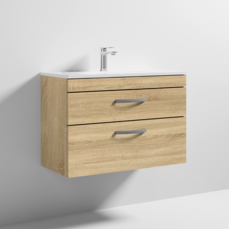 800 Vanity With Basin B Natural Oak