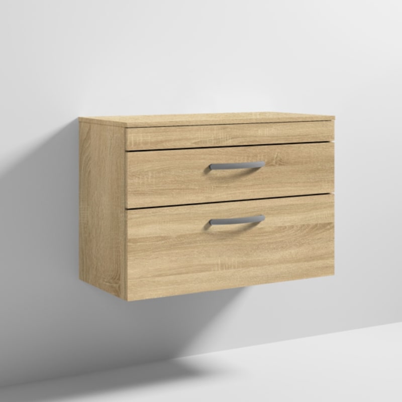 800 Vanity With Worktop Natural Oak