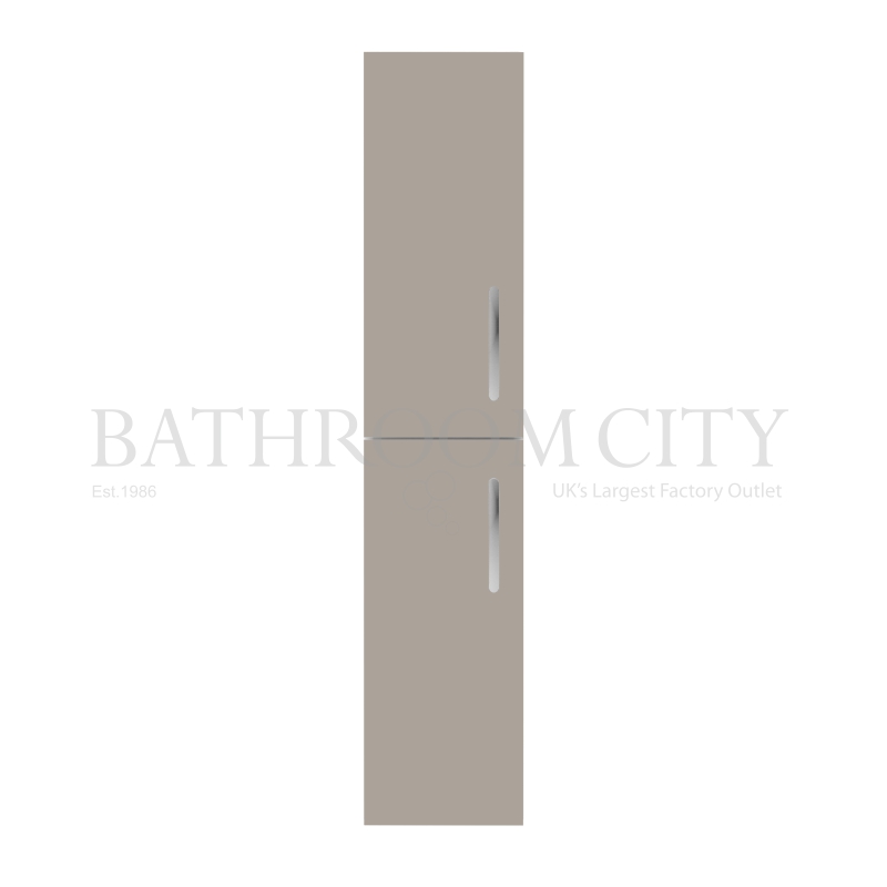 Tall Wall Hung Unit 2-Door Stone grey