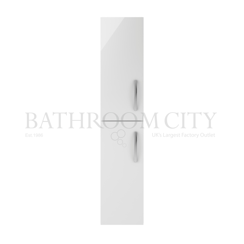 Tall Wall Hung Unit 2-Door white